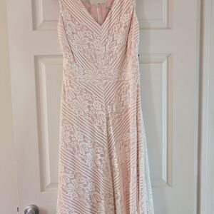 Elegant Lace Pink Dress